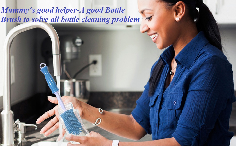 Elimina la suciedad fácilmente con el cepillo para mamaderas